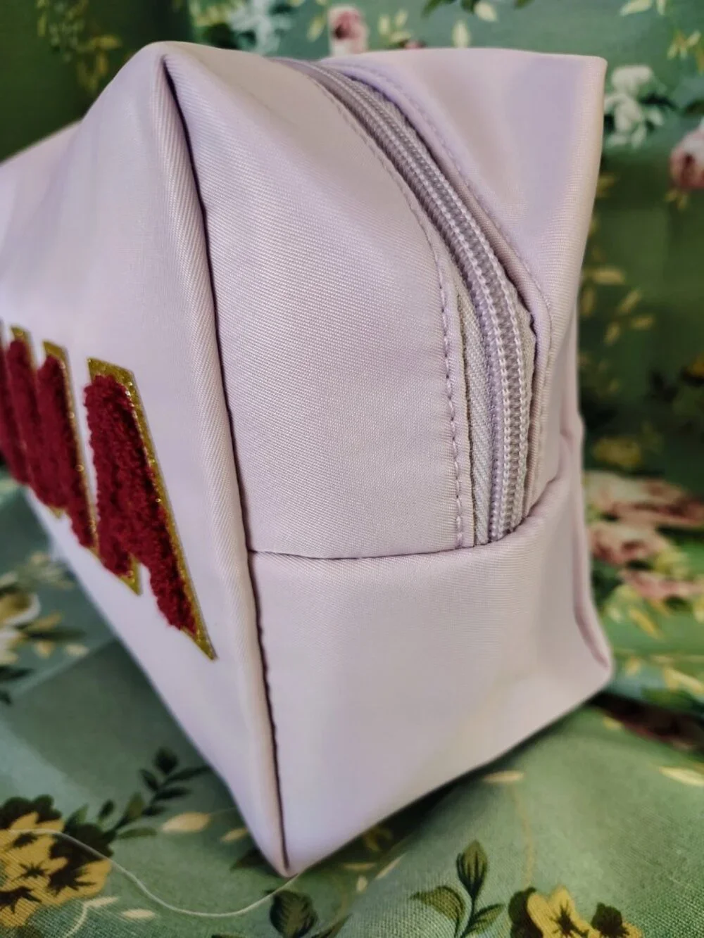 NWT Mama Pouch Cosmetic Bag Varsity Letters